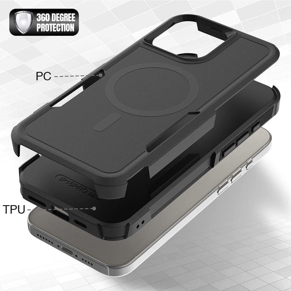 iPhone 17 Pro BLACKTECH Commuter (Magnetic Compatible) - Black