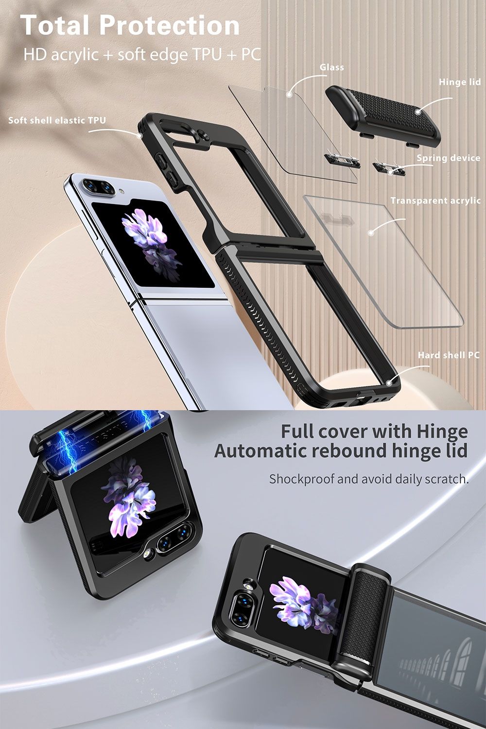 Samsung Galaxy Z Flip 6 / 7 FE BLACKTECH Diamond Dazzler - Purple