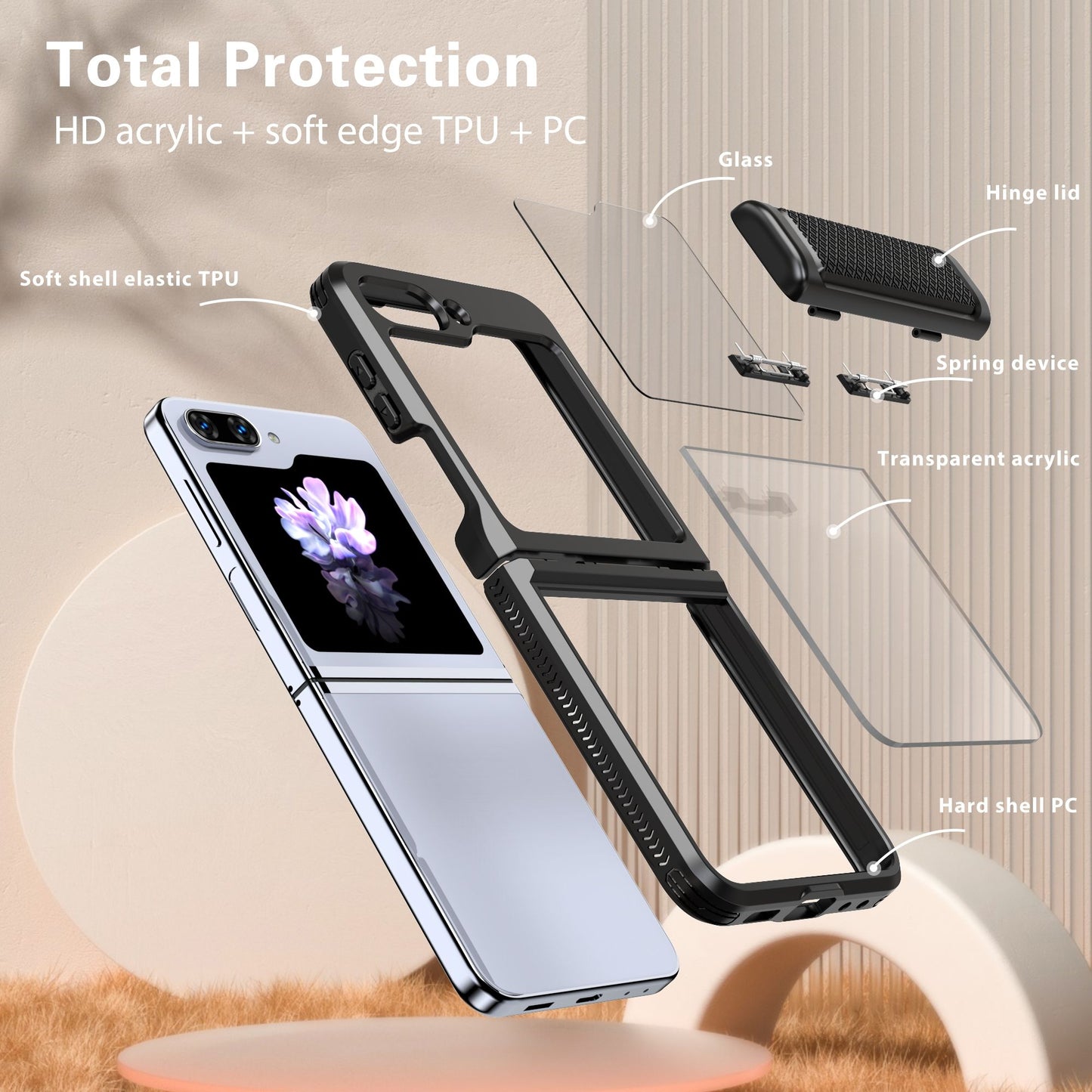 Samsung Galaxy Z Flip 6 / 7 FE BLACKTECH Diamond Dazzler - Purple