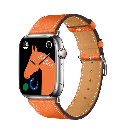 Apple Watch 44 / 45 / 46 / 49mm hoco. iWatch WA17 Genuine leather strap - orange