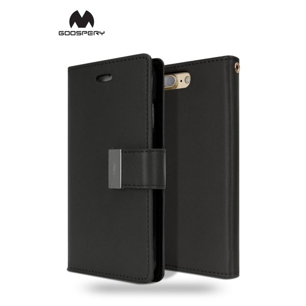 iPhone 15 Goospery Mercury Rich Diary - Black