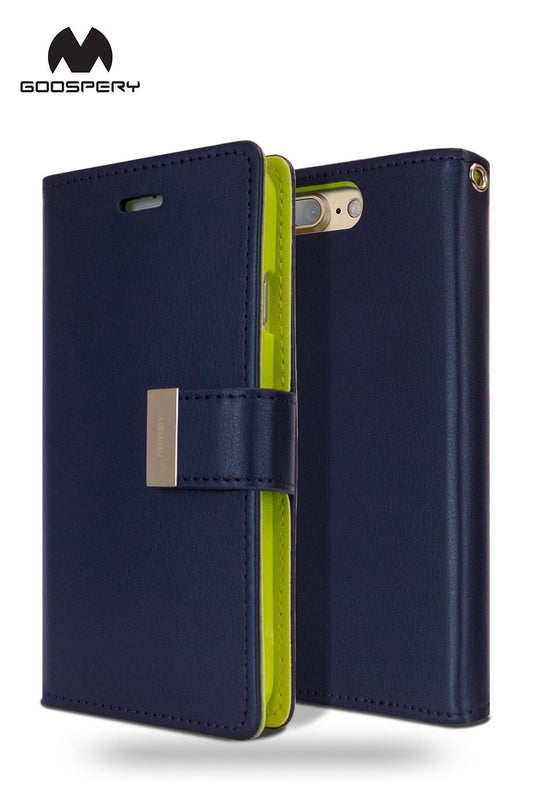 iPhone 14 Plus Goospery Mercury Rich Diary - Navy