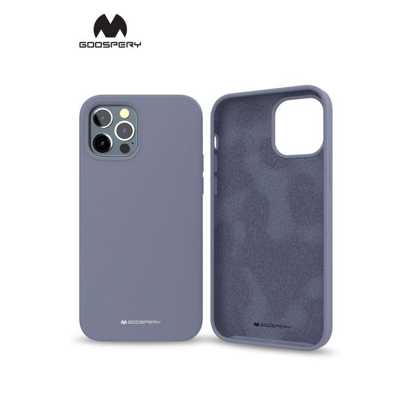 iPhone 14 Pro Goospery Mercury Silicone Case - Lavender Grey