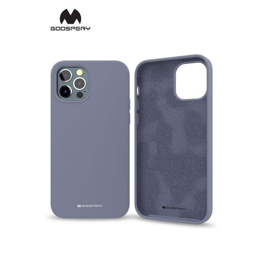 iPhone 14 Pro Goospery Mercury Silicone Case - Lavender Grey