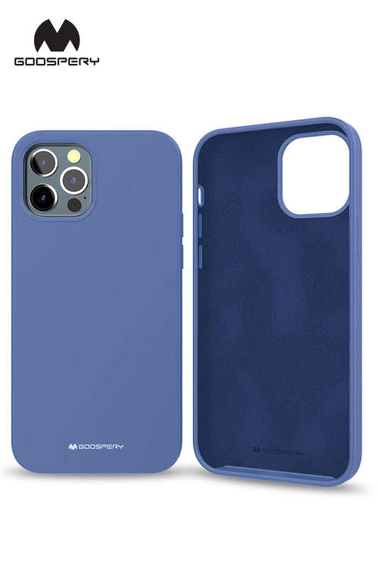 iPhone 14 Pro Max Goospery Mercury Silicone Case - Blue