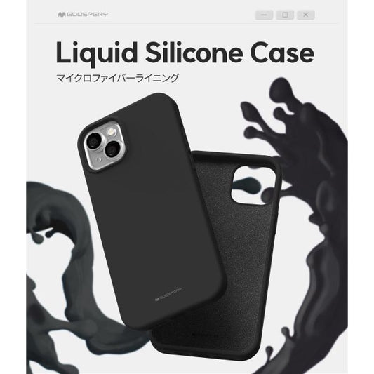 iPhone 14 Pro Max Goospery Mercury Silicone Case - Black