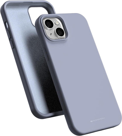 iPhone 15 Plus Goospery Mercury Silicone Case - Lavender Grey