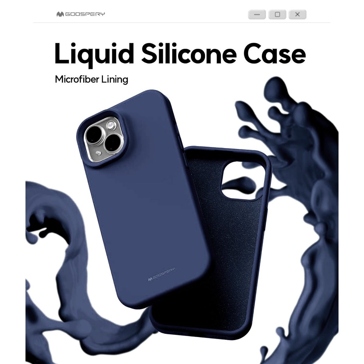 Samsung Galaxy A32 5G Goospery Mercury Liquid Silicone Case - Midnight Blue