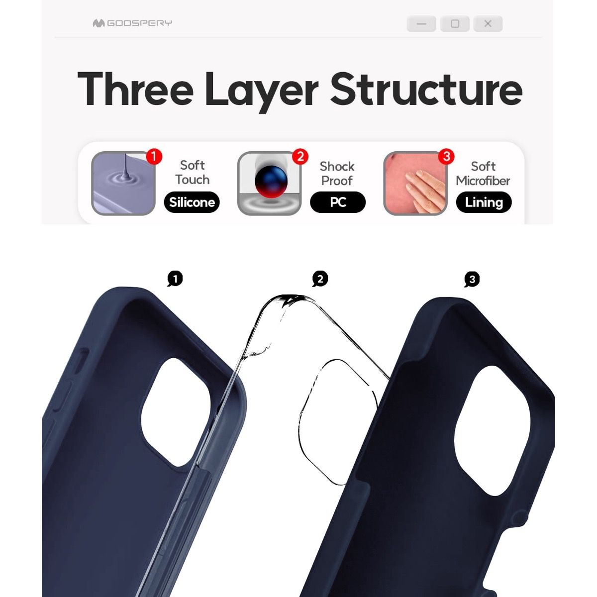Samsung Galaxy S22 Ultra Goospery Mercury Silicone Case - Navy