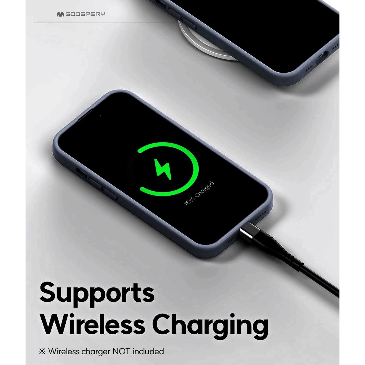 iPhone 15 Plus Goospery Mercury Silicone Case - Navy