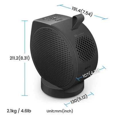 BenQ GV50P 1080P, Laser, DLP, Portable Projector, 1920x1080 Resolution, 500 Lumens, 100,000:1 Contrast, Black, Google TV (Android 11) + Remote + Case