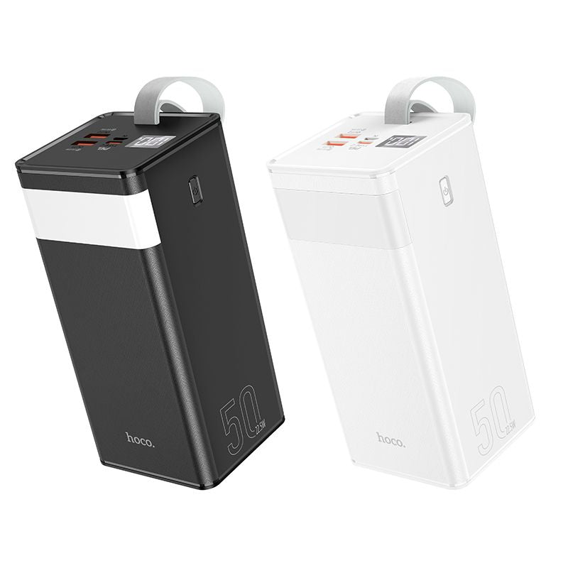Hoco J86A 50000mAh 22.5W Powermaster Fast Charge Power Bank With LED Lamp- Black