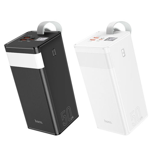 Hoco J86A 50000mAh 22.5W Powermaster Fast Charge Power Bank With LED Lamp- Black