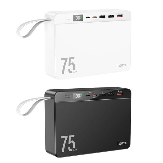 Hoco J94 22.5W 75000mAh USB-A & C Digital Display Power Bank - Black
