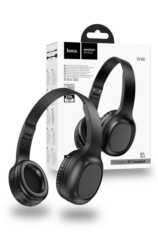 Hoco W46 Charm Wireless Bluetooth OverEar Foldable Headphones With Long Battery