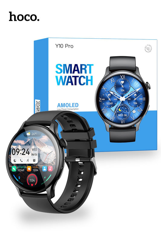 Hoco Y10 Pro Amoled Bluetooth Health Monitor Fitness Waterproof Smart Watch