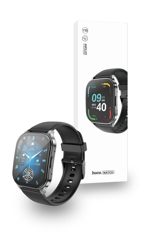 Hoco Y19 Amoled Bluetooth Smart Health Monitor Fitness Call Waterproof Watch