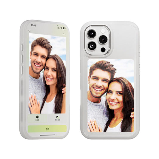 iPhone 16 Pro Max BLACKTECH Ink custom picture case With Stand and AI software (MagSafe Compatible) - White