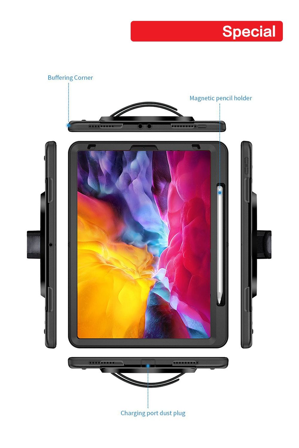 Samsung Galaxy Tab A9 Plus BLACKTECH Defender - Black