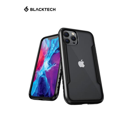 iPhone 13 Pro Max BLACKTECH Defense Shield Aluminum Alloy Case - Black (Can use with Clear Glass)
