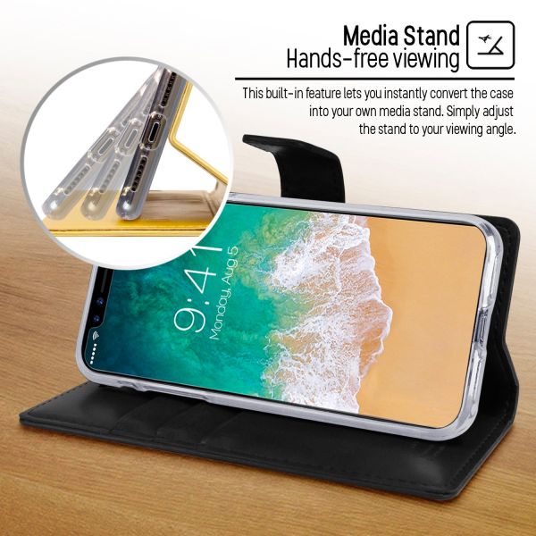 Huawei P30 Pro Goospery Mercury Blue Moon Diary - Black