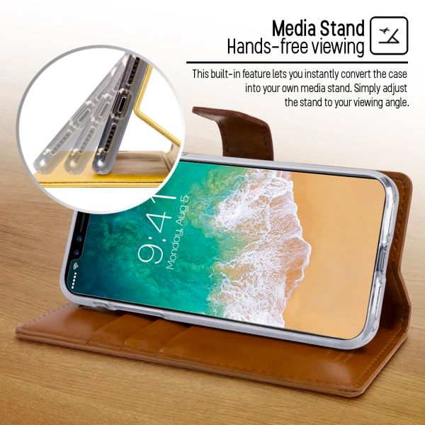 Samsung Galaxy S21 Plus Goospery Mercury Blue Moon Diary - Brown