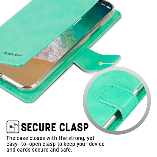 iPhone 14 Goospery Mercury Blue Moon Diary - Mint