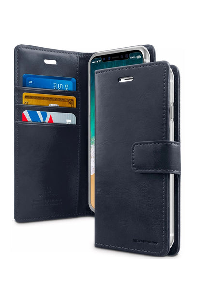 iPhone 14 Goospery Mercury Blue Moon Diary - Navy