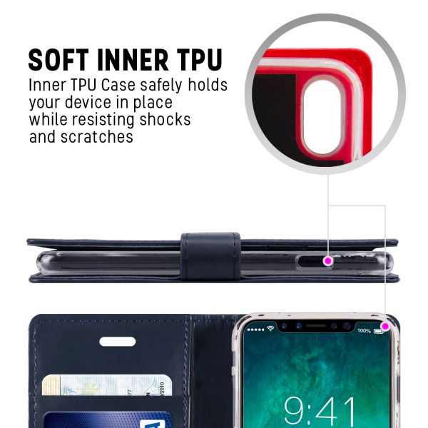 Samsung Galaxy S21 Goospery Mercury Blue Moon Diary - Navy