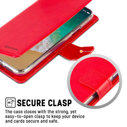 iPhone 14 Pro Goospery Mercury Blue Moon Diary - Red