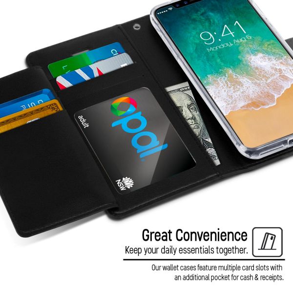 iPhone 11 Pro Goospery Mercury Rich Diary - Black / Black