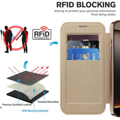 *Priority reserve-Ships early Sep*iPhone 17 Air BLACKTECH Leather Lux (Magnetic Compatible) - Gold