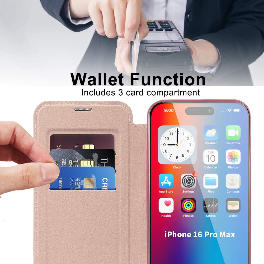 *Priority reserve-Ships early Sep*iPhone 17 Air BLACKTECH Leather Lux (Magnetic Compatible) - Pink