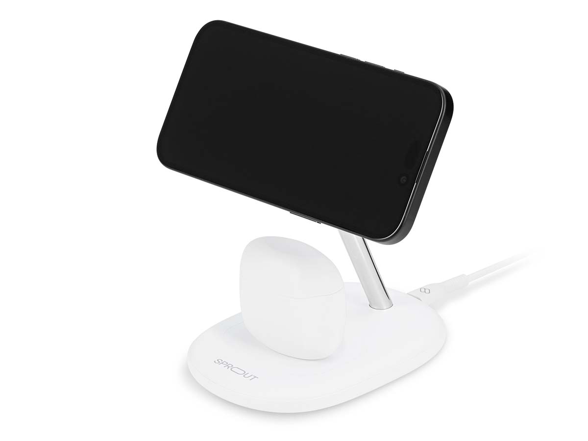 Sprout QI2 2 in 1 Wireless Charger White