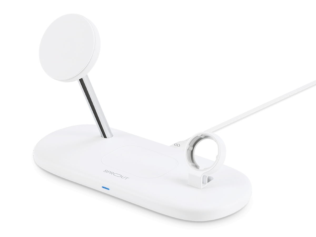 Sprout QI2 3 in 1 Wireless Charger White