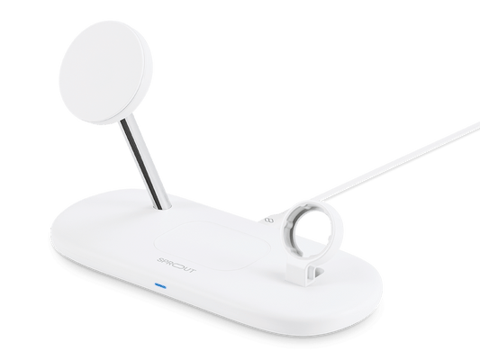 Sprout QI2 3 in 1 Wireless Charger White