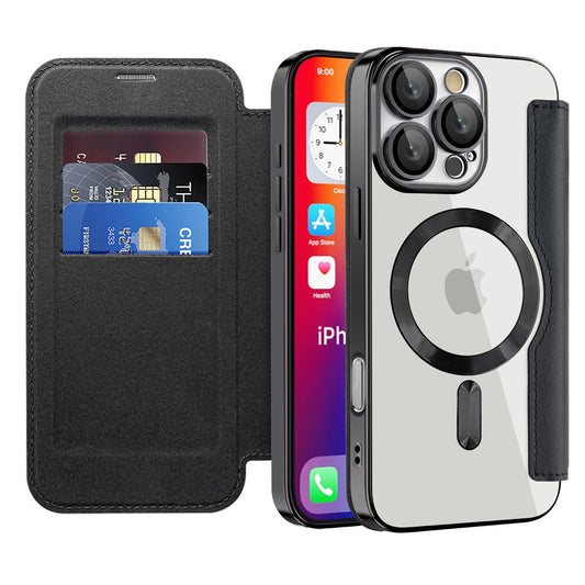 *Priority reserve-Ships early Sep*iPhone 17 Pro BLACKTECH Leather Lux (Magnetic Compatible) - Black