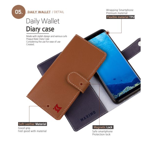 Samsung Galaxy S10 Plus Maximo Vintage Edition Daily Wallet Case - Brown