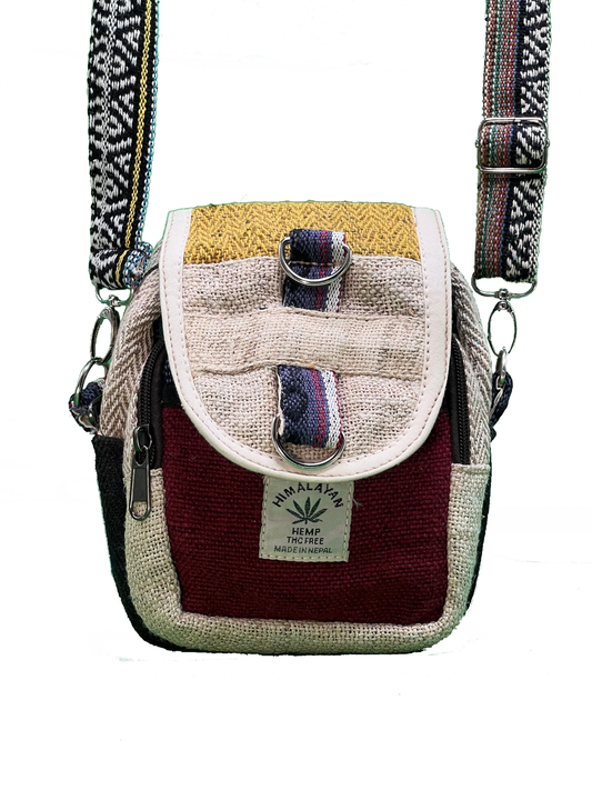 Pure Handmade Himalayan Hemp Side Bag in a Satchel Crossbody side hip bag Bumbag