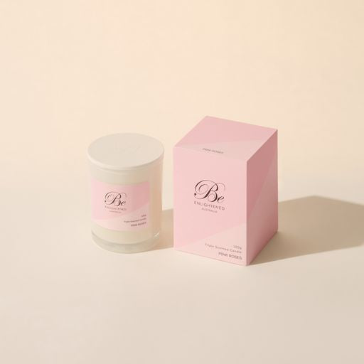 Pink Roses Petite Triple Scented Candle 1 Wick 100g