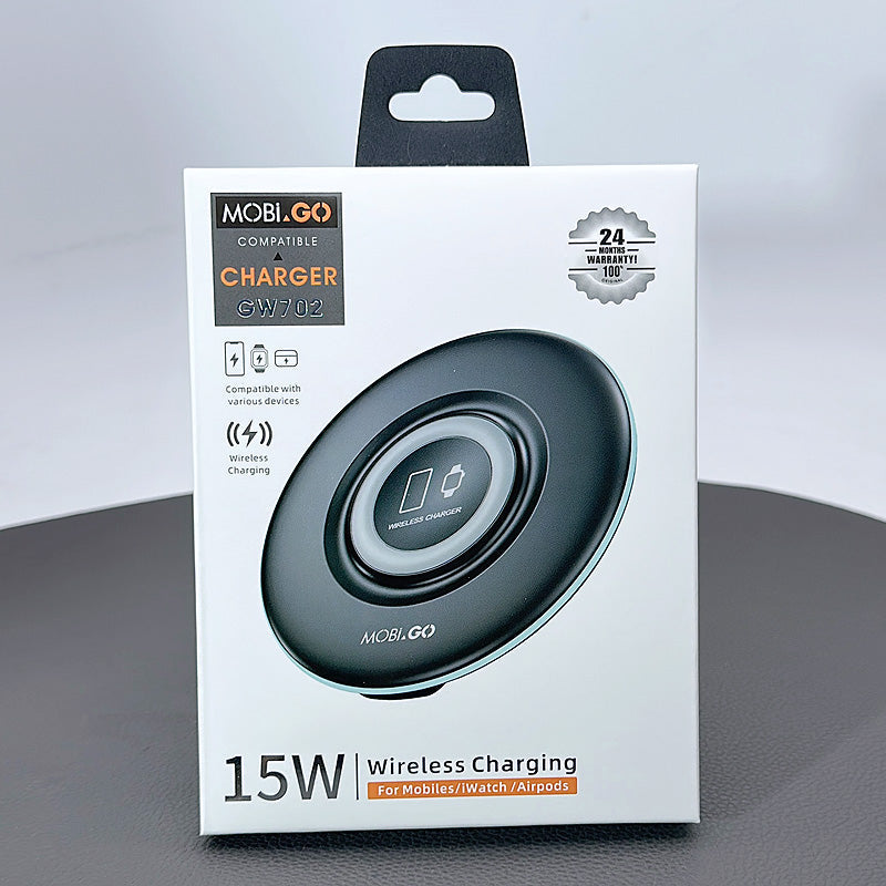 Portable Compatible 3in1 Mobigo 15W Wireless Fast Charger