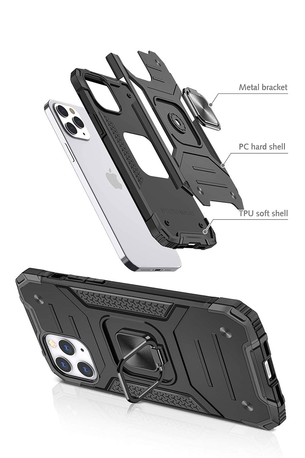 Samsung Galaxy Z Flip 5 BLACKTECH Robot Magnet - Black