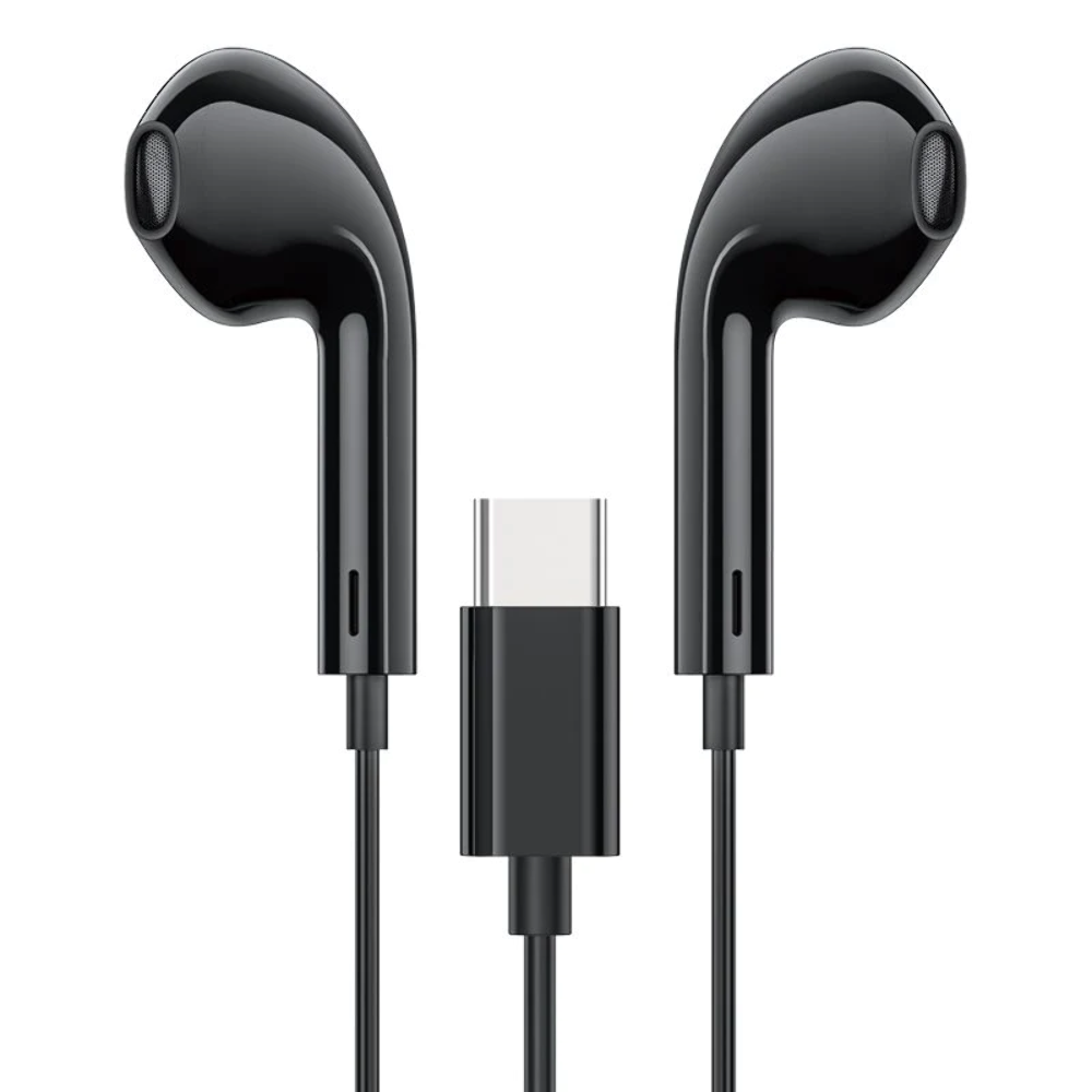Hoco M101 Crystal Joy USB C/Type-C Wired Earphone With Mic - Black