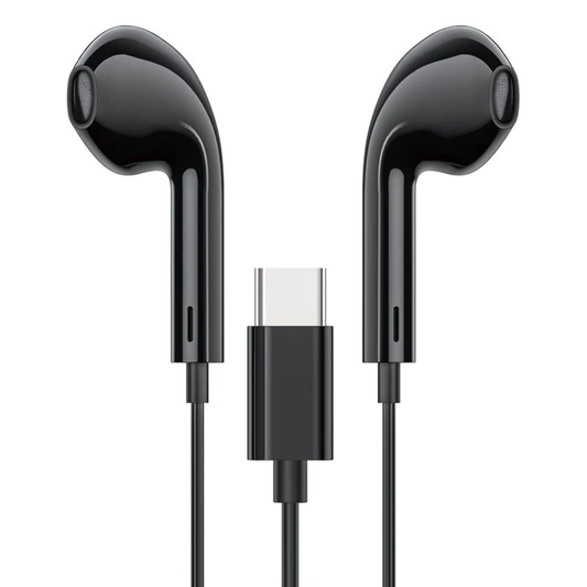 Hoco M101 Crystal Joy USB C/Type-C Wired Earphone With Mic - Black