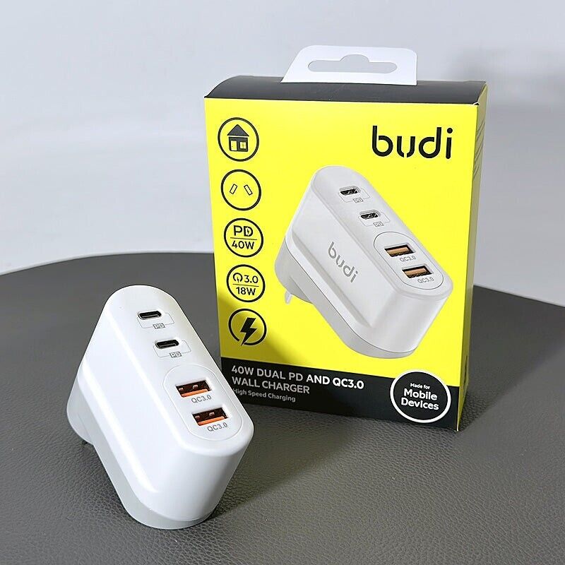 40W Dual PD USB Type C Fast Charging QC 3 Wall Charger for Apple iPhone Samsung