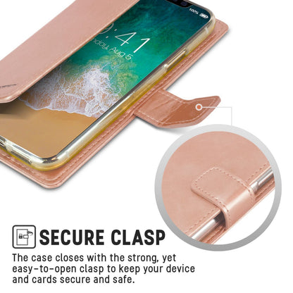 iPhone 13 Pro Goospery Mercury Blue Moon Diary - Rose Gold