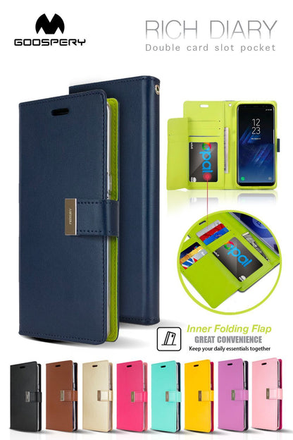 iPhone 17 Pro Max Goospery Mercury Rich Diary - Rose Gold
