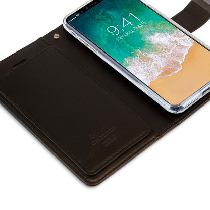 Samsung Galaxy S22 Ultra Goospery Mercury Rich Diary - Black