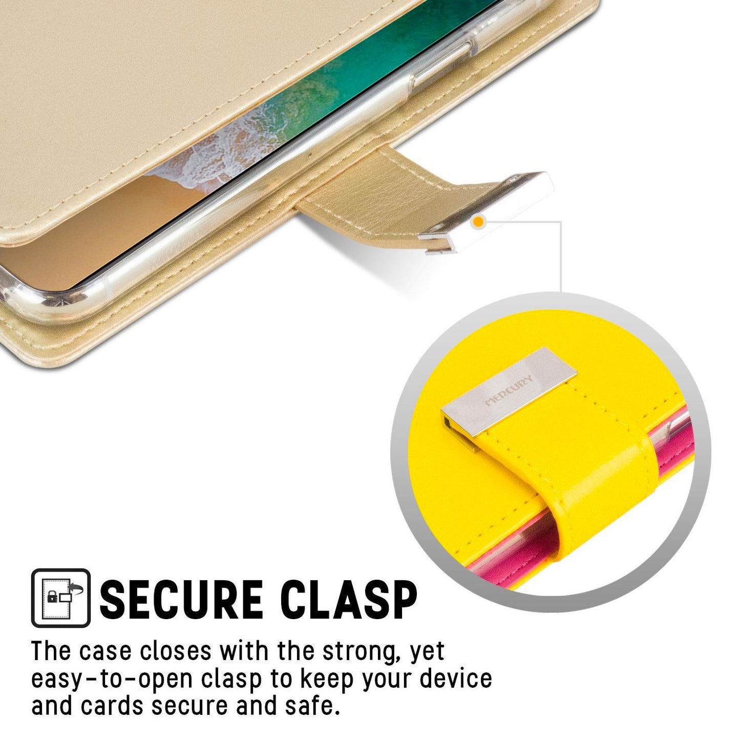 Samsung Galaxy S22 Ultra Goospery Mercury Rich Diary - Gold