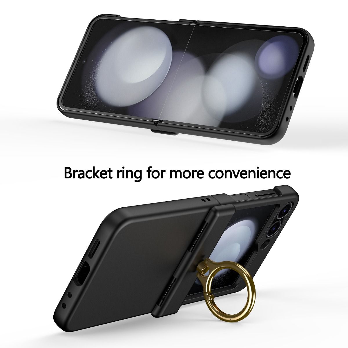 Samsung Galaxy Z Flip 6 / 7 FE BLACKTECH Slim Fit With Ring - Black